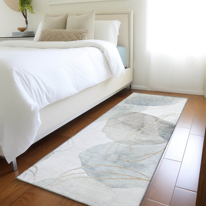 Alfonzo Washable Abstract Indoor / Outdoor Rug, Runner 2'3" x 7'6"