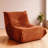 Luxury Accent Chair Button-Tufted Detail Orange Microfiber Comfy Chair Living Room Furniture-1258503359