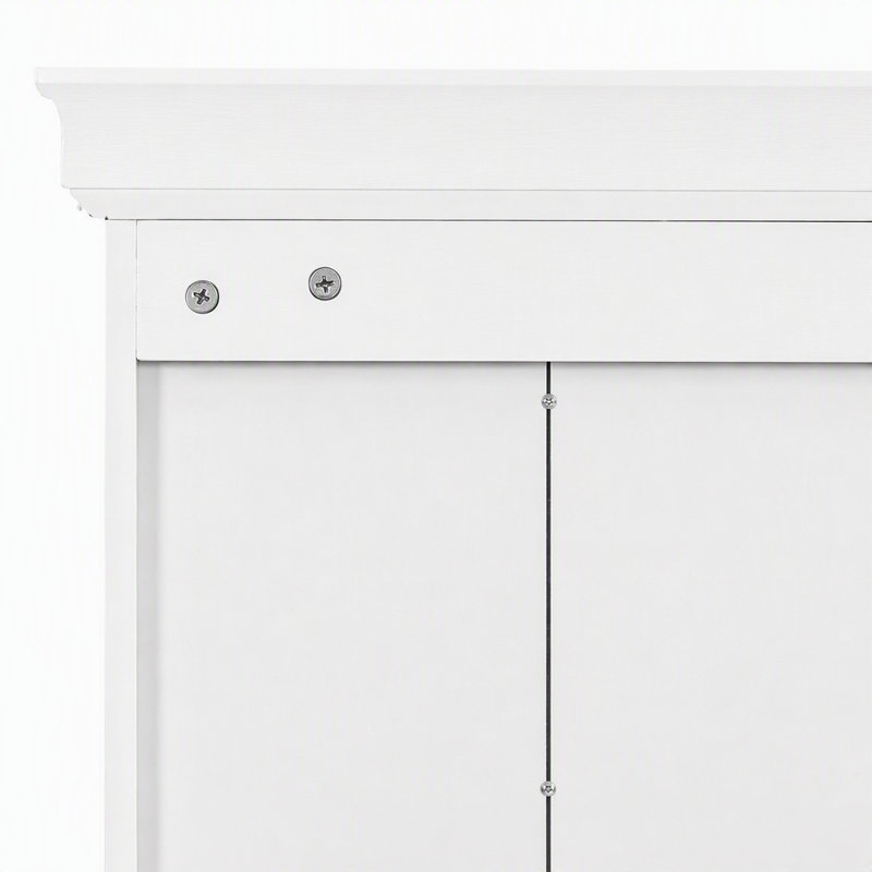 Armoire de rangement murale moderne pour salle de bain de 90 cm (35,5 pouces) avec porte-miroir et 6 tablettes ouvertes