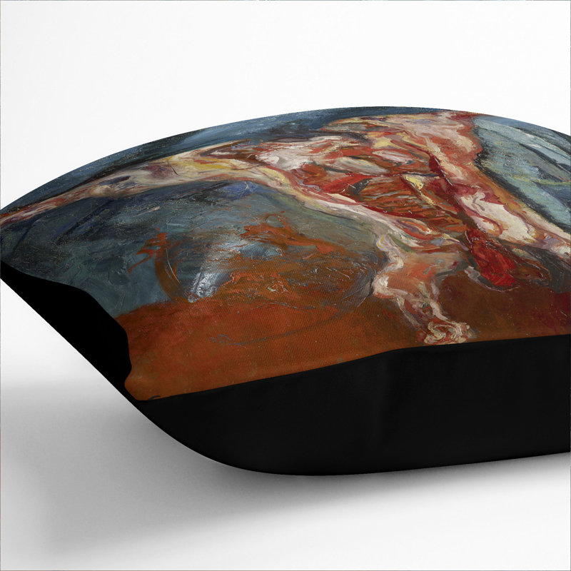 Beef Carcass Square Throw Cushion, 55cm H x 55cm W x 20cm D, Black