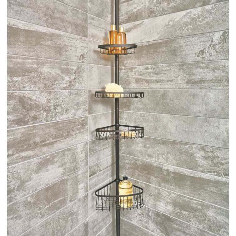 Yorkshire Tension Pole Stainless Steel Shower Caddy Rebrilliant Finish: Brown
