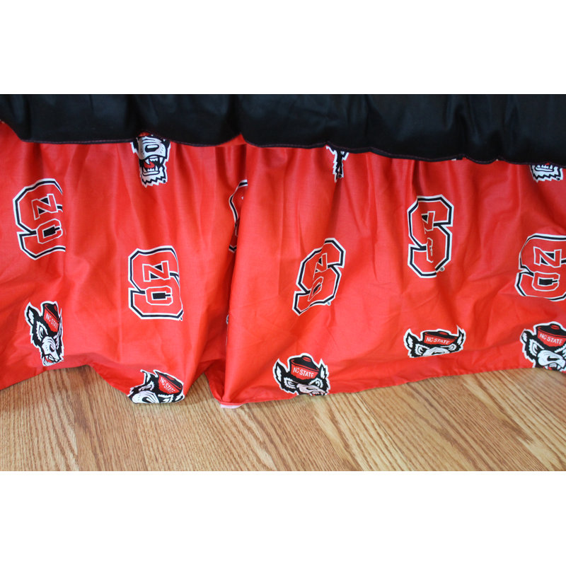 NCAA Ruffled Bed Skirt, Full, North Carolina State