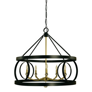 5 - Light Wagon Wheel Chandelier