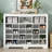 24 Shoe Holder Cabinet - Sleek And Functional For Living Area Modern White With , Areas, Made Of Particle Board