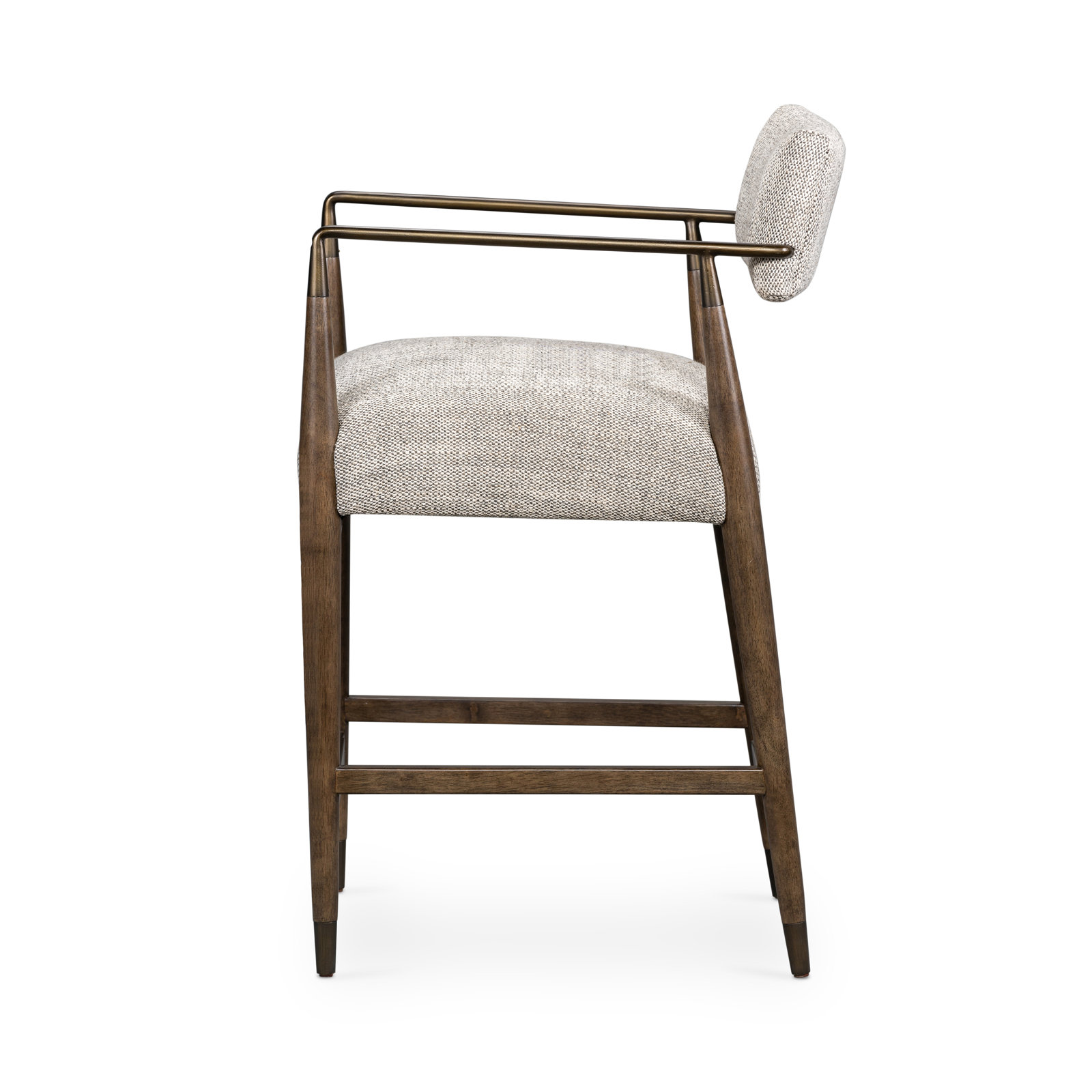 Bar Stool, Thames Coal/Polyester Blend, Counter Stool (27.68" Seat Height), Sierra Brown/Aged Bronze
