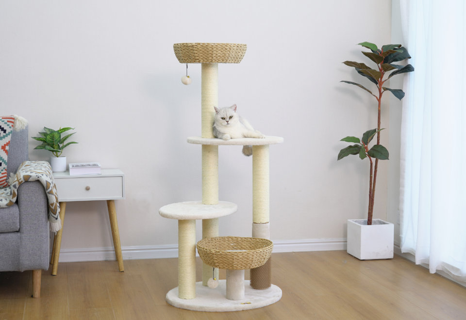 Eco-friendly, long-lasting cat trees