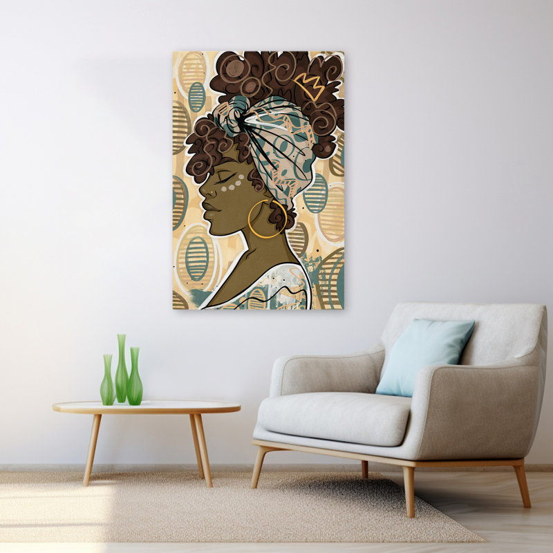 Crowned - Multicultural Figurative Art, 48" H x 32" W