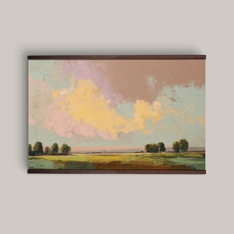 Très grande tapisserie abstraite moderne, H 40 po x l 60 po