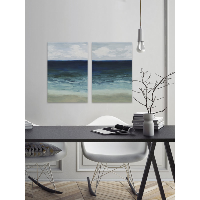 Océan profond - ensemble de 2 reproductions d'images sur toiles tendues, H 18 po x l 12 po