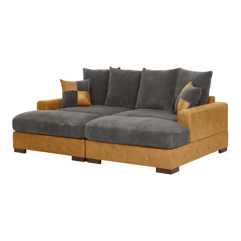 Canapé modulaire Coastal Luxe, Gris / Brun clair