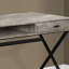 Bureau d'ordinateur, bureau personnel, ordinateur portable, tiroirs de rangement, L 48 po, travail, stratifié, métal noir, contemporain, moderne-619475694
