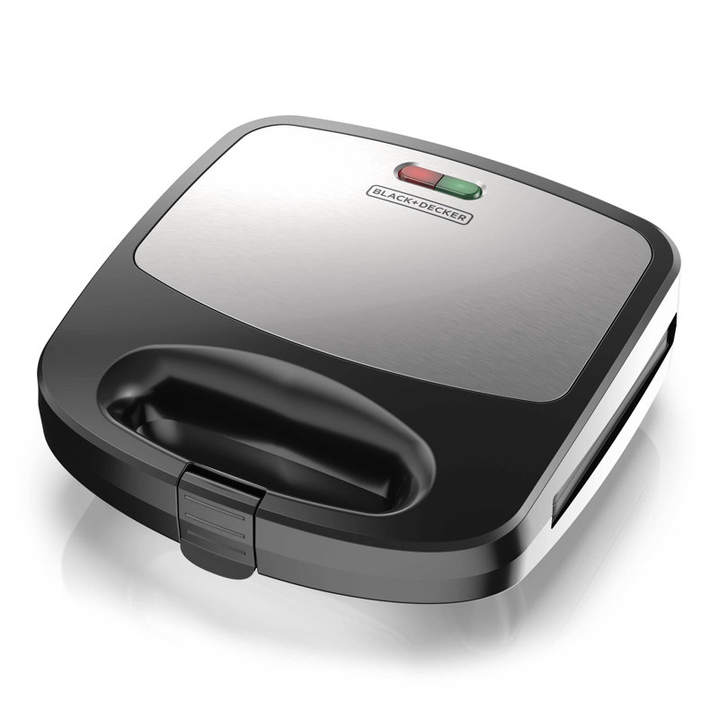 Gaufrier 3-en-1, presse à griller et à sandwich, moules antiadhésifs et conception compacte NOIR + DECKER de NOIR +