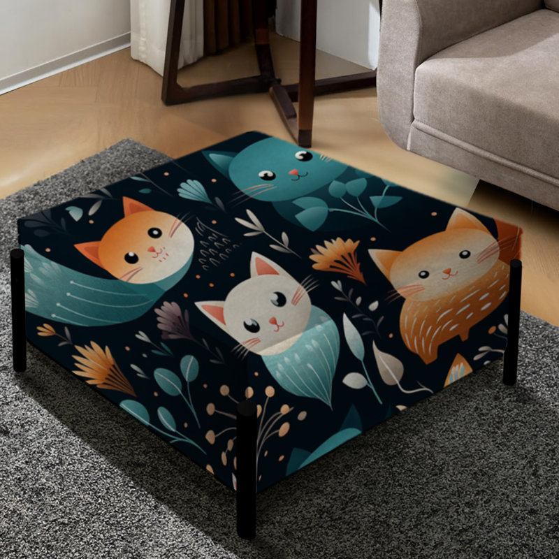Ilana - Animal Print Large Square Ottoman