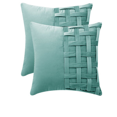 Velvet Bold Cross Pre-Decorated Velvet Throw Pillow