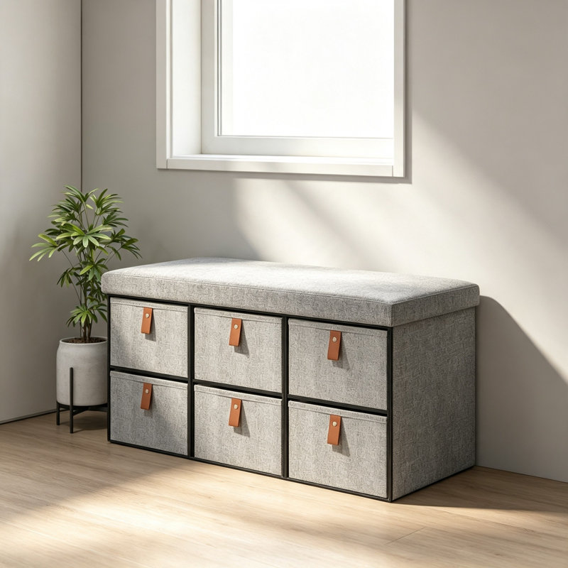 6 Pair Shoe Storage Bench