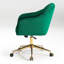 Chaise de bureau rembourrée en velours Farrah-101215811