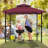 8' x 5' Grill Gazebo, 2-Tier Grill Gazebo, Outdoor BBQ Gazebo Canopy with 2 LED Lights, Double Roof BBQ Gazebo Shelter for Patio, Backyard and More-108786908