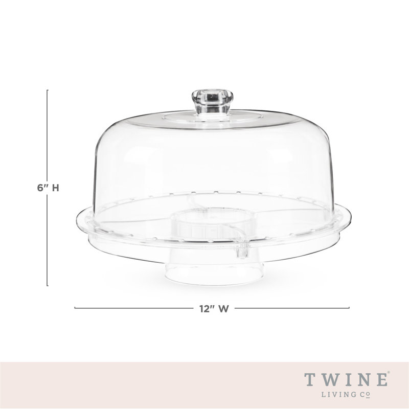 Multi-Functional Acrylic Server with Round Cake Mold