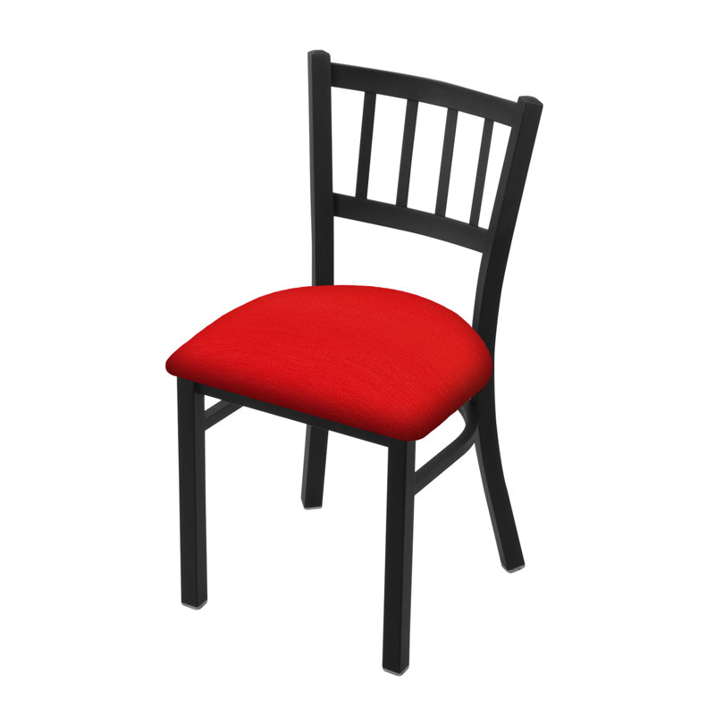 Chaise Contessa 610, Vinyle - Rouge galop, Noir froissé