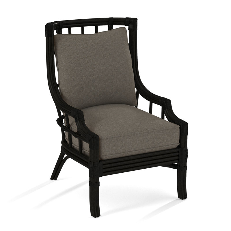 Fauteuil large 28,5 po Seville, Performance gris sucre; 0863-84, Noir antique