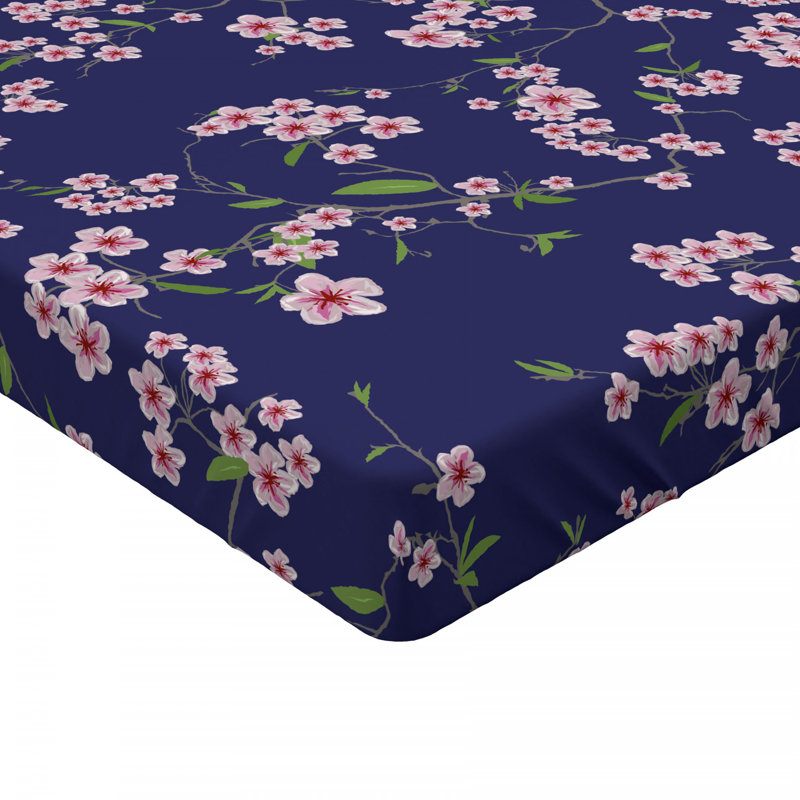 Microfiber Floral Fitted Sheet, Full Fitted Sheet
