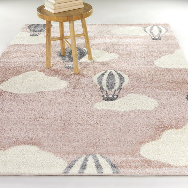 Tapis rose Balloon Flight, Rectangle 4 pi 4 po x 6 pi