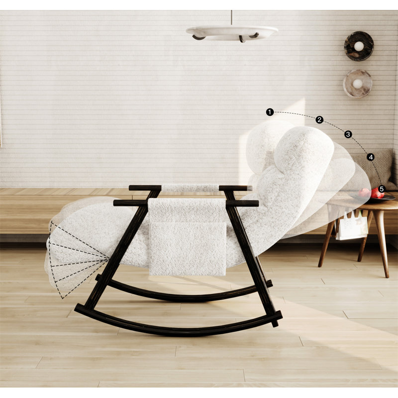 Chaise berçante pliante Casual, Blanc