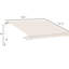 Auvent de terrasse beige rétractable 8 pi x 7 pi - Pare-soleil manuel pour terrasse, réglable pour s'ajuster et auvent dynamique, réglable, cadre
