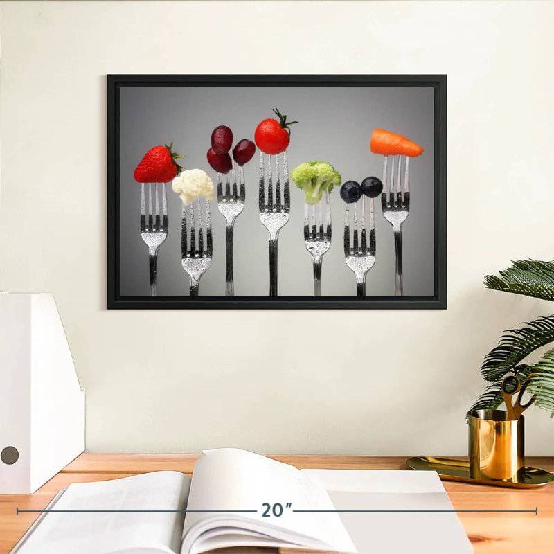Alimentation saine, Cadre flottant noir, 13 po x 9 po