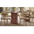 71" Mid Century Dining Table with Sintered Stone Tabletop, Rectangular Kitchen Table with Solid Wood  Pedestal for 6