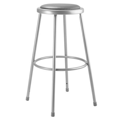 6400 Series Heavy Duty Vinyl Padded Steel Lab Stool with Footing