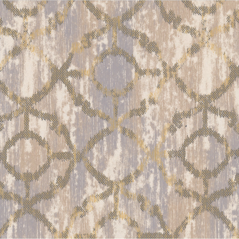 Rouleau de papier peint L 26,3 pi x l 27,5 po Cameo Dashwood, Blanc / blanc cassé
