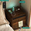 Smart Bedside Nightstand With Voice - Controlled Night And Charging Arrangements, Storage For Potted Plants , Touch Sensitive Led, 16.45 In Wide Changing Capabilities, Cabinet Ample Areas, Led ,