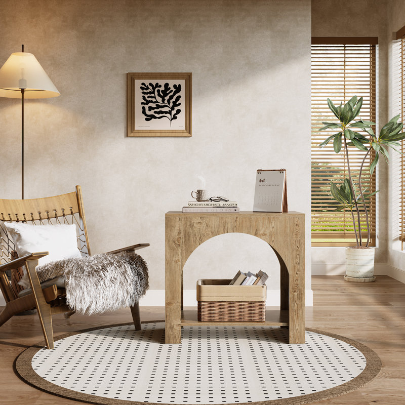 Ensemble de 2 tables de bout avec tablette de rangement Farmhouse, Chêne brun clair, 2