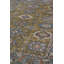 Tapis unique nouvel âge 8 pi x 9 pi 10 po Karaja en jaune / bleu pâle / or