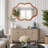 Cloud Shape Wall Mirror with Solid Wood Frame-1797660148