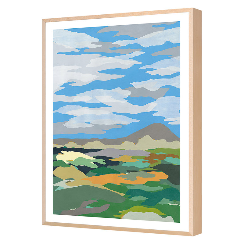 Camoscape 1 Print by Goderwis, Kyle, 41" H x 29" W x 2" D, Maple Framed