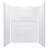 Solid Surface Shower Wall Panel Surround, High Gloss White Finish, Cuttable, Two Installation Methods (Screw Mounting or Glue-Up Design)-102218627