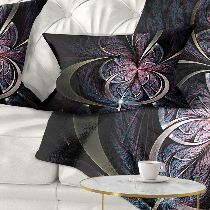Coussin lombaire en fleur de papillon floral