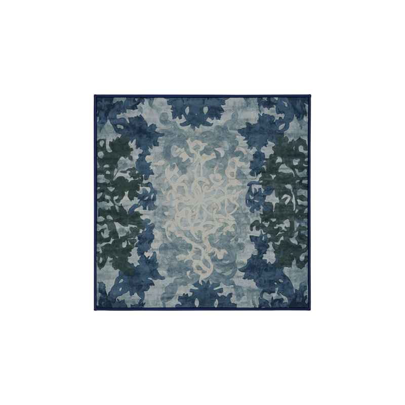 Tapis gris lavable à la machine GSIX03695, Carré 7 pi
