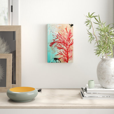 Red Coral by Christine Lindstrom - Wrapped Canvas Painting