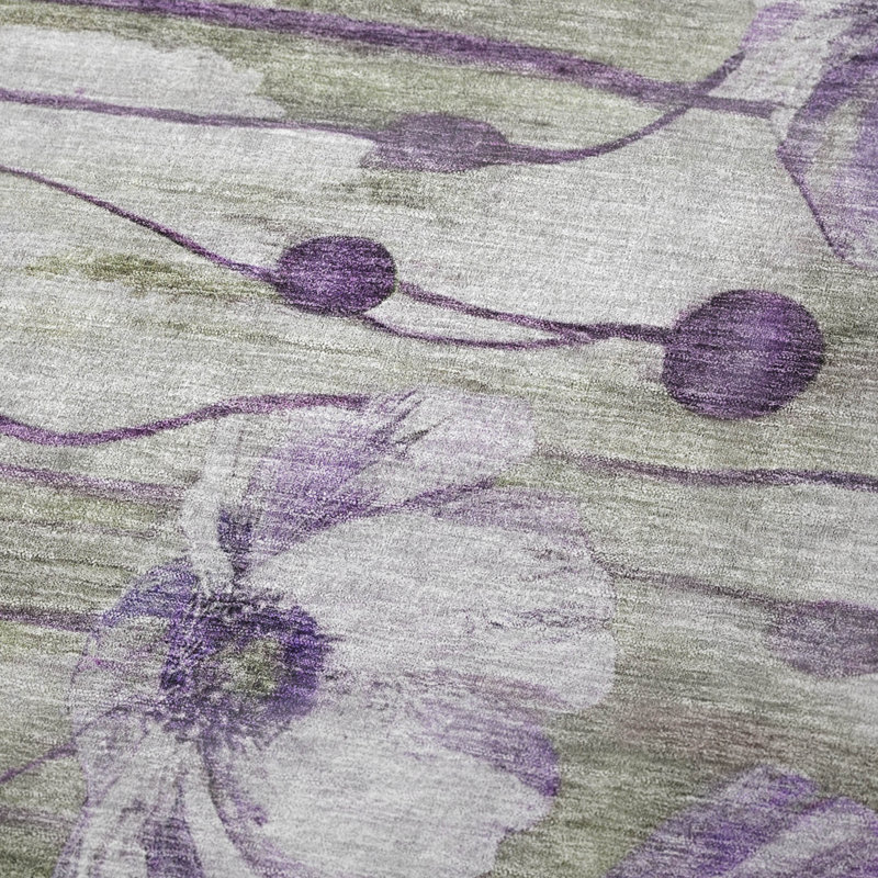 Jeté floral Sherpa ASB712 Addison, Mauve