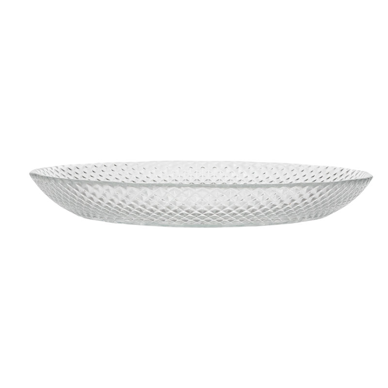 Cristal Glass Appetizer Plates, Clear