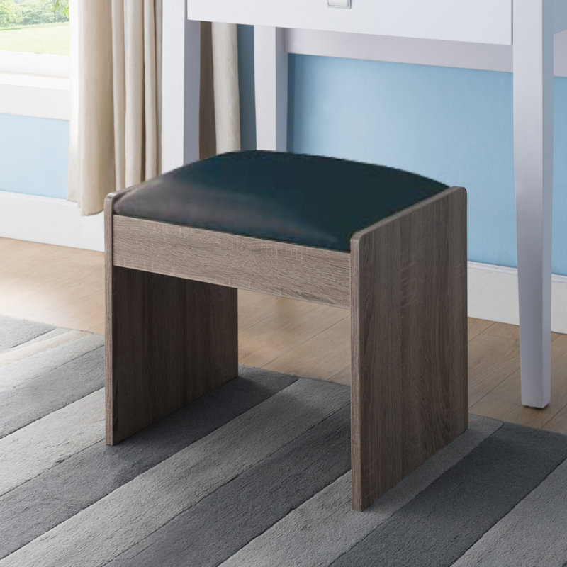 Tabouret de coiffeuse en bois massif Bunsley