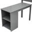 Lit mezzanine simple avec bureau polyvalent et unité de rangement mobile à roulettes - Bureau gris, maximisez votre espace-392304330