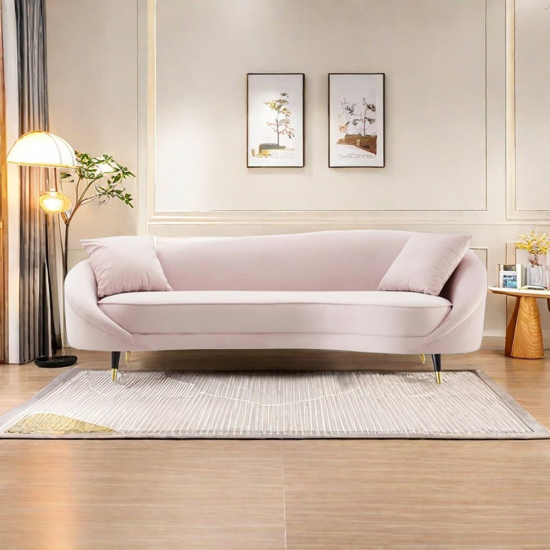 Chaise longue en tissu Comfort High Resilience, Rose