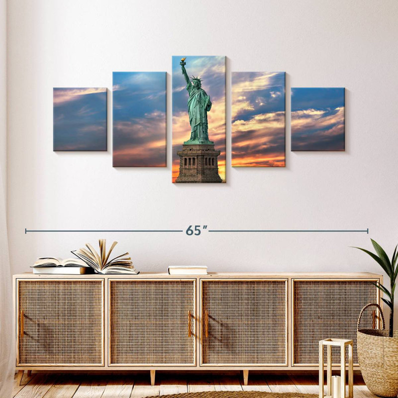 Iconic Statue Of Liberty, 24" H x 55" W