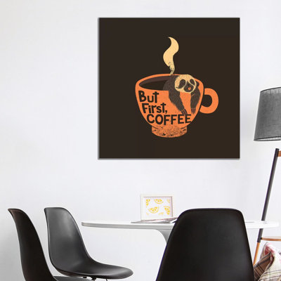 But First, Coffee, Square by Tobias Fonseca - Wrapped Canvas Gallery-Wrapped Canvas Giclée