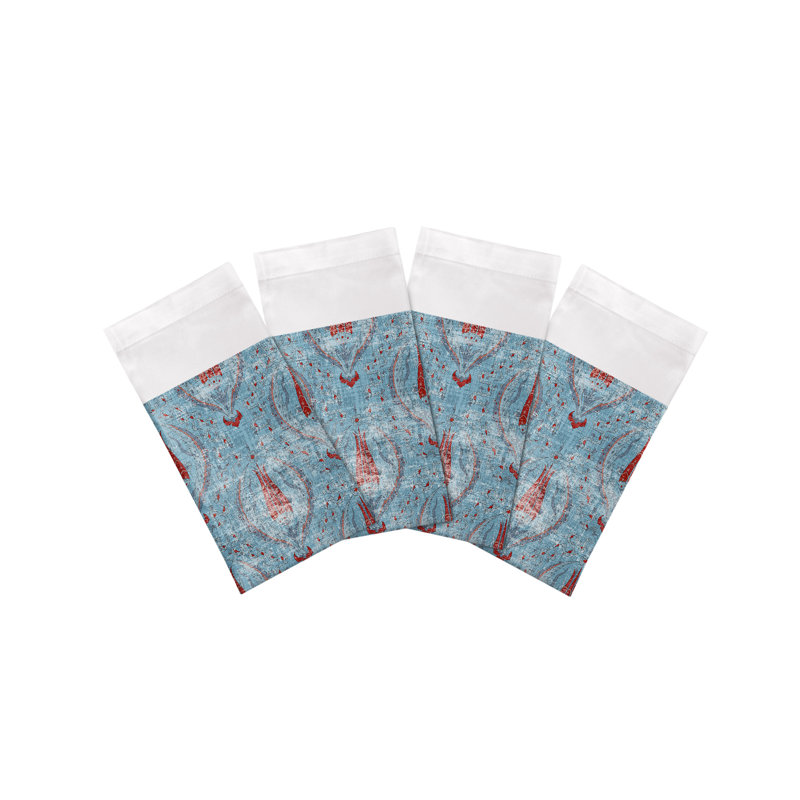 Byzantine Jewel Cotton Sateen Dinner Napkins, Blue