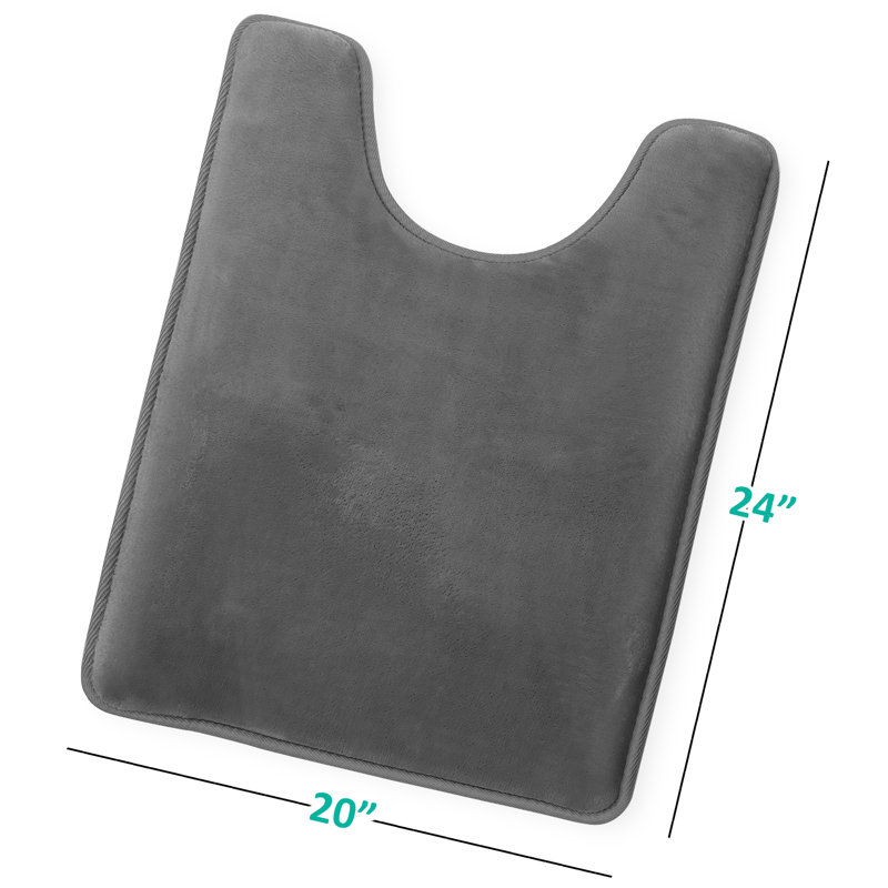 Ultra Soft and Absorbent Memory Foam Contour Mat with Non-Slip Backing, Charcoal/Gray